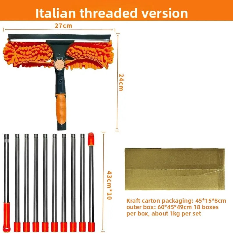 NEW Arrivals Two-In-One Set Window Cleaning Scraper Glass Cleaner Double-Sided High-Rise Window Cleaning Professional Household Goods Home Office Cleaning Tools Sets