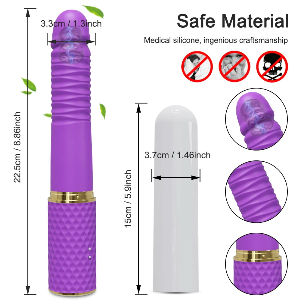 Sex Automatic Telescopic Thrusting Dildo Vibrator Massager G Spot Retractable Female Masturbation Sex Toys Adult for Women