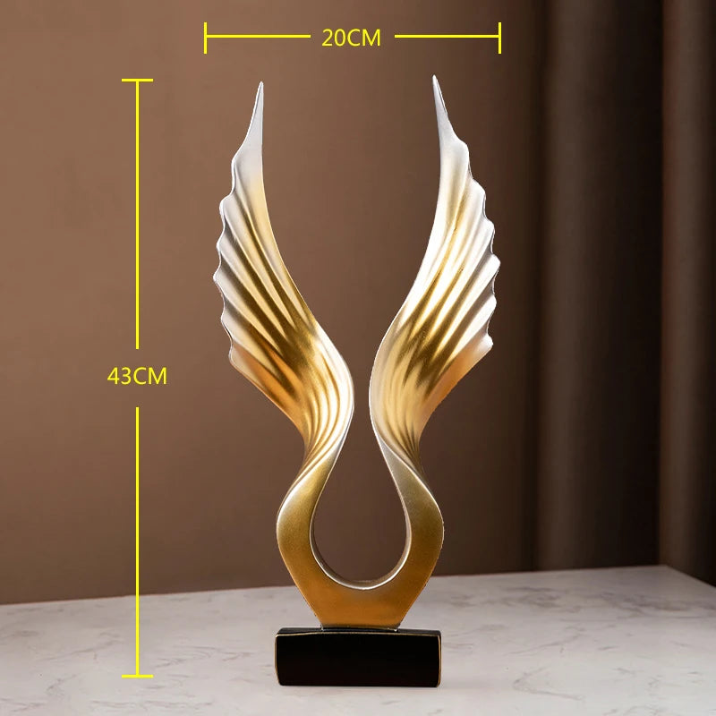 Home Decoration Luxury Accessories Feng Shui Gold Statuette Study Desk Ornaments Luxury Living Room Decoration Figurines Interior