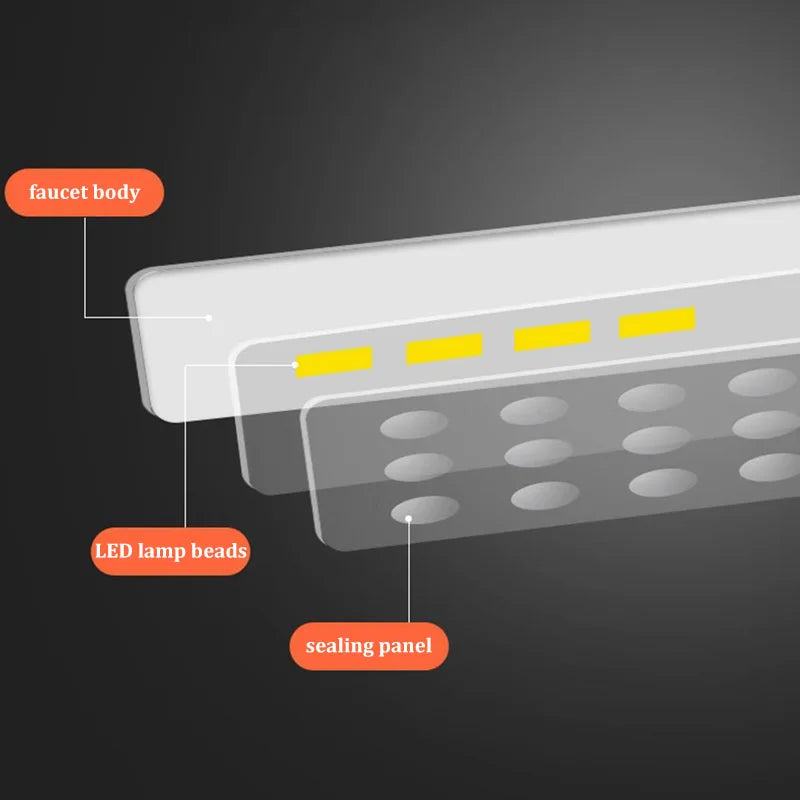 NEW Arrivals Luxury Basin Waterfall Style All-Copper LED Light Luminous Faucet Bathroom + 80cm Hot Cold Pipe Above Counter Basin Household Hot and Cold Water Faucet