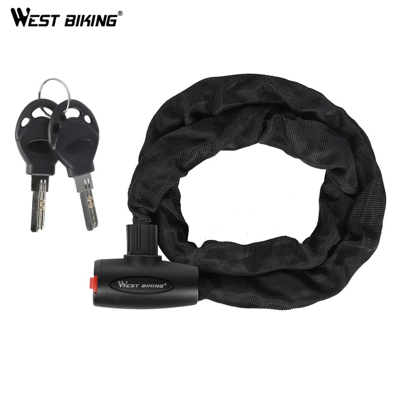 Anti-theft Bicycle Lock MTB Road Bike Safety Chain Lock With 2 Keys Outdoor Cycling Bicycle Accessories Bike Locks