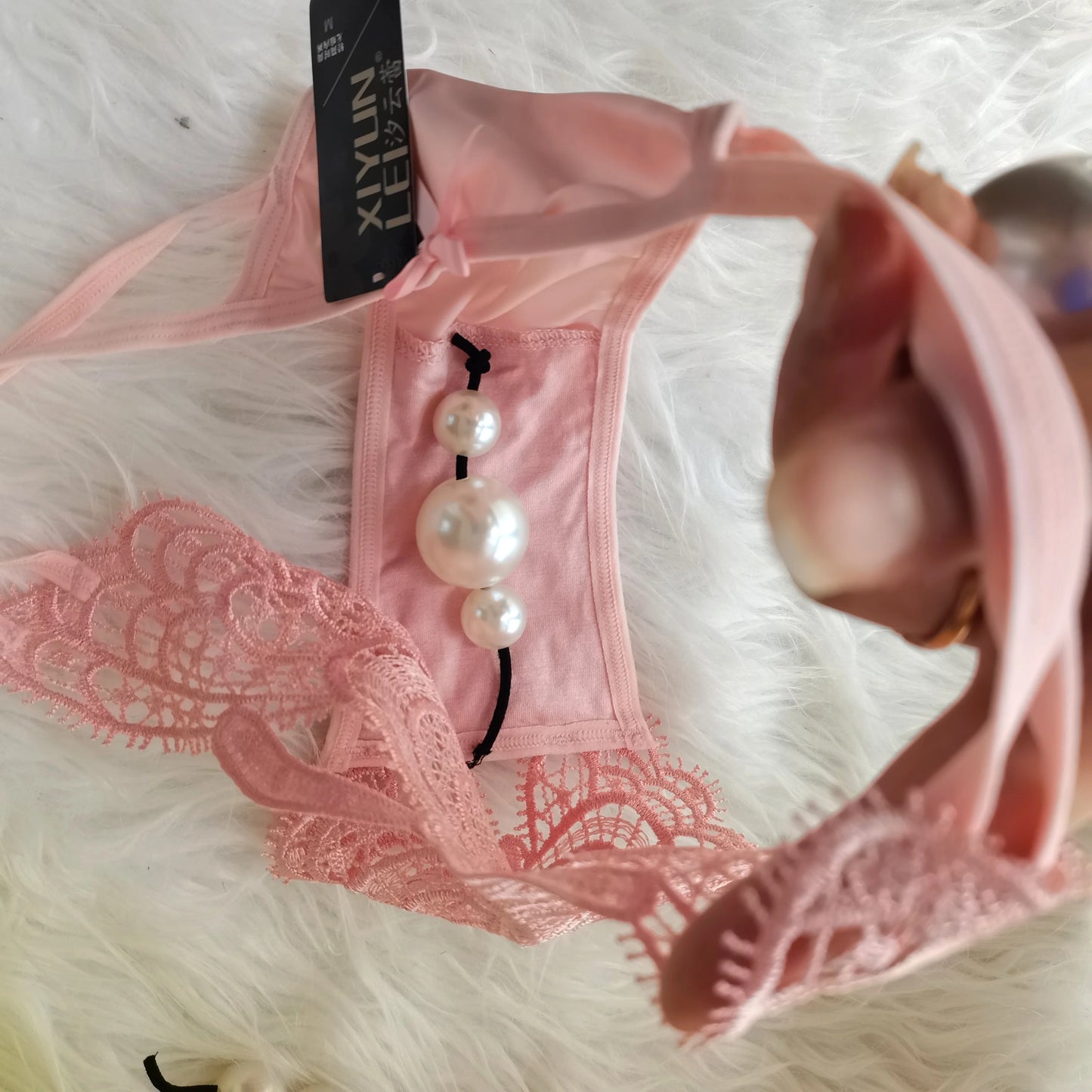 NEW Arrivals Pink/Black/Claret Color Pearl Panties, Enlarged Massage Beads, Sexy Thong, Tight Briefs Panties Women Sexy Hot  Crotchless  Thongs Women Sexy Underwear