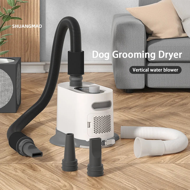 2000W Dog Grooming Dryer Pet Hair Dryer Dog Cat Grooming Water Blower Warm Wind Adjustable Blow-dryer For Small Medium Large Dog