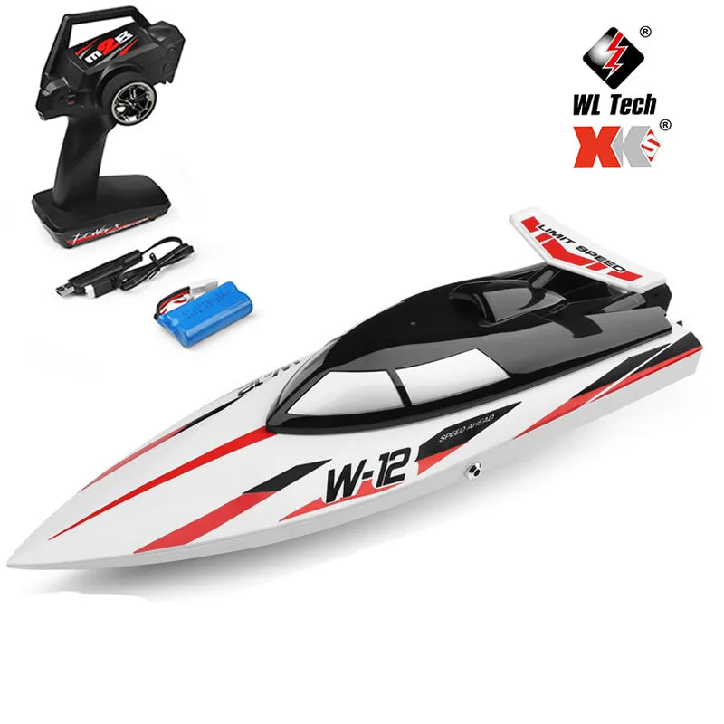 2.4G WL912-A RC Boat Waterproof Upgrade 35km/H High Speed Boat  Rechargeable with Remote Control Ship Adult Children Toys Gifts Summer Water Sports Games Supplies