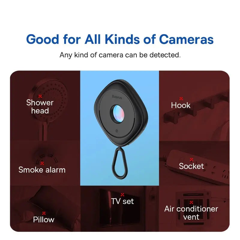 Anti-Spy Hidden Camera Detector Portable Detection Security Protection for Hotel Locker Room Public Bathroom