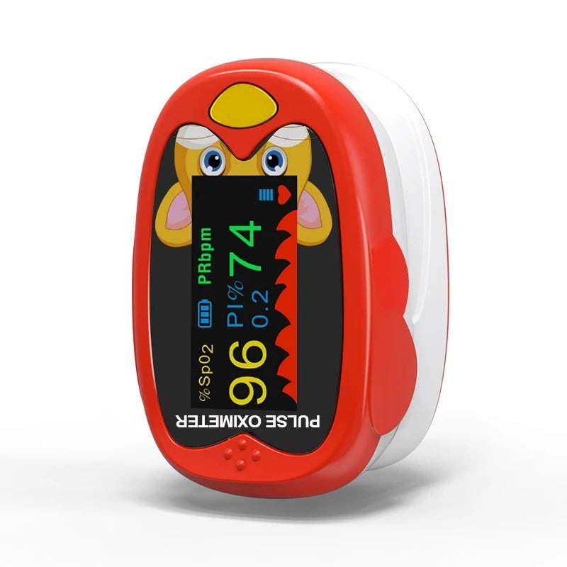 2 PCS Set USB Kids Infant Finger Oximeter Or Non Contact Infrared Forehead Thermometer Digital LCD Fever Detector Heart Rate SpO2 Electronic Monitor Medical Devices Health Care Supplies.