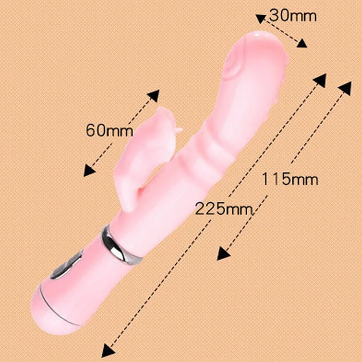 3 PCS/SET Rabbit G Spot Dildo Vibrator Clitoris Stimulator Anal Double Penetration Tongue Licking Double Rod Sex Toy for Women