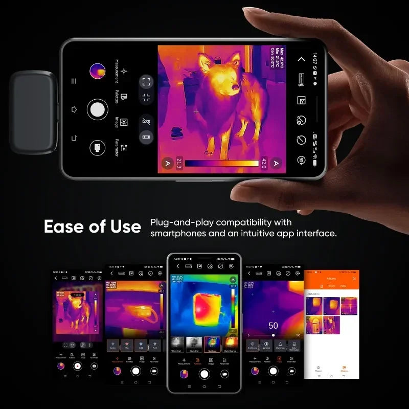GW192A New Thermal Imaging Camera for iPhone & Android Phone Infrared Thermal Imager Inspection Repair Thermographic Camera Electronic Supplies