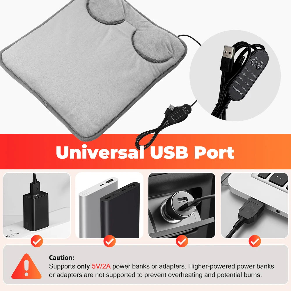 NEW Arrivals Electric Foot Warmer Heater 4 Levels Temperature Heating Timer Pad Washable Winter Warm Foot for Home Bedroom Feet Warmer