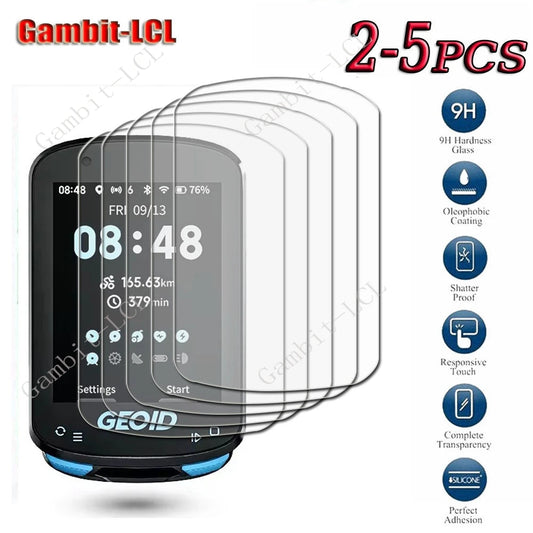 NEW Arrivals 5PCS Set 9H HD Original Tempered Glass For Geoid CC600 GPS GeoidCC600 Bike Computer Colorful Screen Protection Protector Cover Film Bicycle Parts Accessories