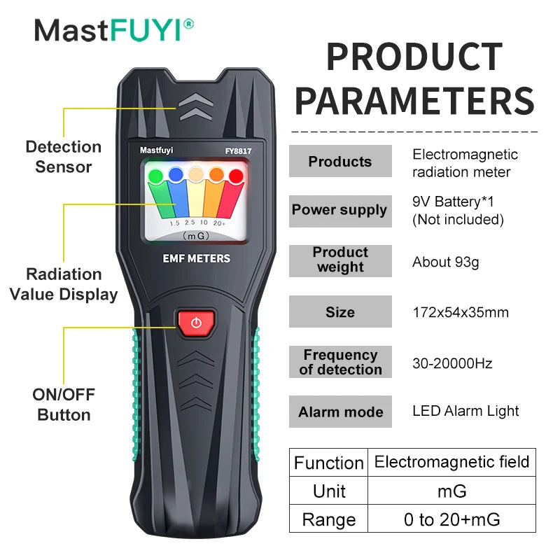 NEW Arrivals Ghosts Hunting Paranormal Spirit Box High Accuracy Electromagnetic Field Radiation Tester Radiation Dosimeter EMF Meter Electromagnetic Detector Magnetic Field Meter