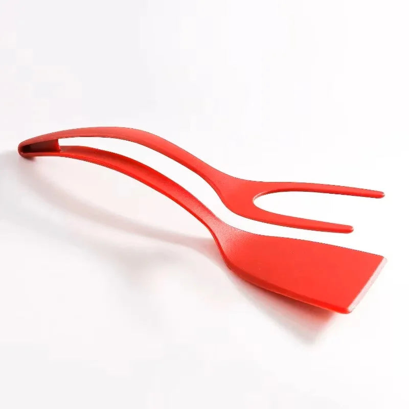 3 PCS Set Egg Flipper Spatula 2 in 1 Grip and Flip Spatula Tongs Silicone Egg Flipper Tool Fish French Toast Tongs Non-Stick Cooking Accessories Kitchenware Tools