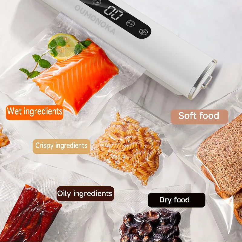 UK/AUS Plug Multi-Mode Food Vacuum Sealer + Bags Set for Vacuum for Products  Cuisine Packaging Plastic Bag Sealant Kitchen Sealing Machine