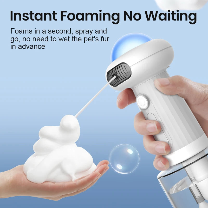 Automatic Foam Making Machine for Pet USB Charging Smart Cat Soap Dispenser for Dog Pet Rechargeable Shower Accessories