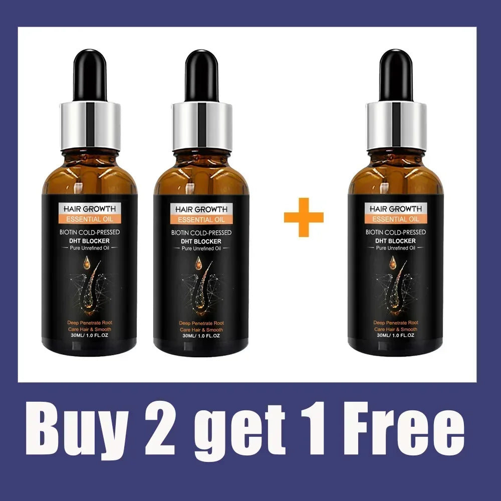 Buy 10 Get 12 Free Hair Growth Korean Oil, Biotin DHT Blocker Postpartum Loss Seborrheic, Dermatitis Anti-Loss Therapy Treatment Shampoo Boost Regrowth Increase Production of Shampoo