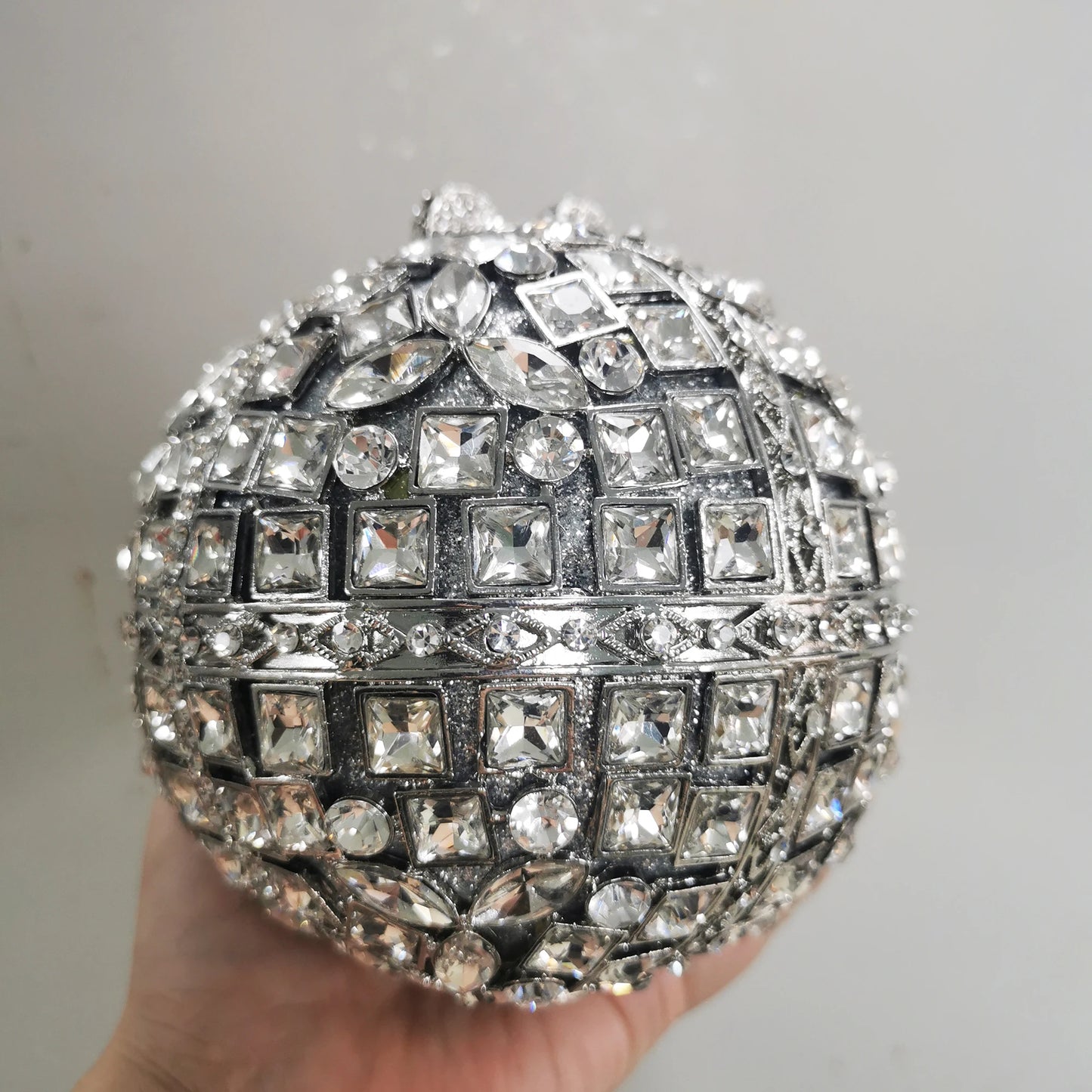5 Colors Woman Luxury Diamond Crystal Stone Ball Shape Evening Bag Banquet Birthday Evening Wedding Party Lady Handbag Wedding Bridal Diamond Hollow Purse