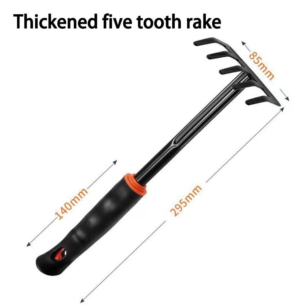 NEW Garden Hand Shovel Rake Farm Tool Set Weed Grass Leaf Remover Outdoor Hoe Weeder Metal Harrow Weeding Gardening Tools For Digging Camping Garden Accessories