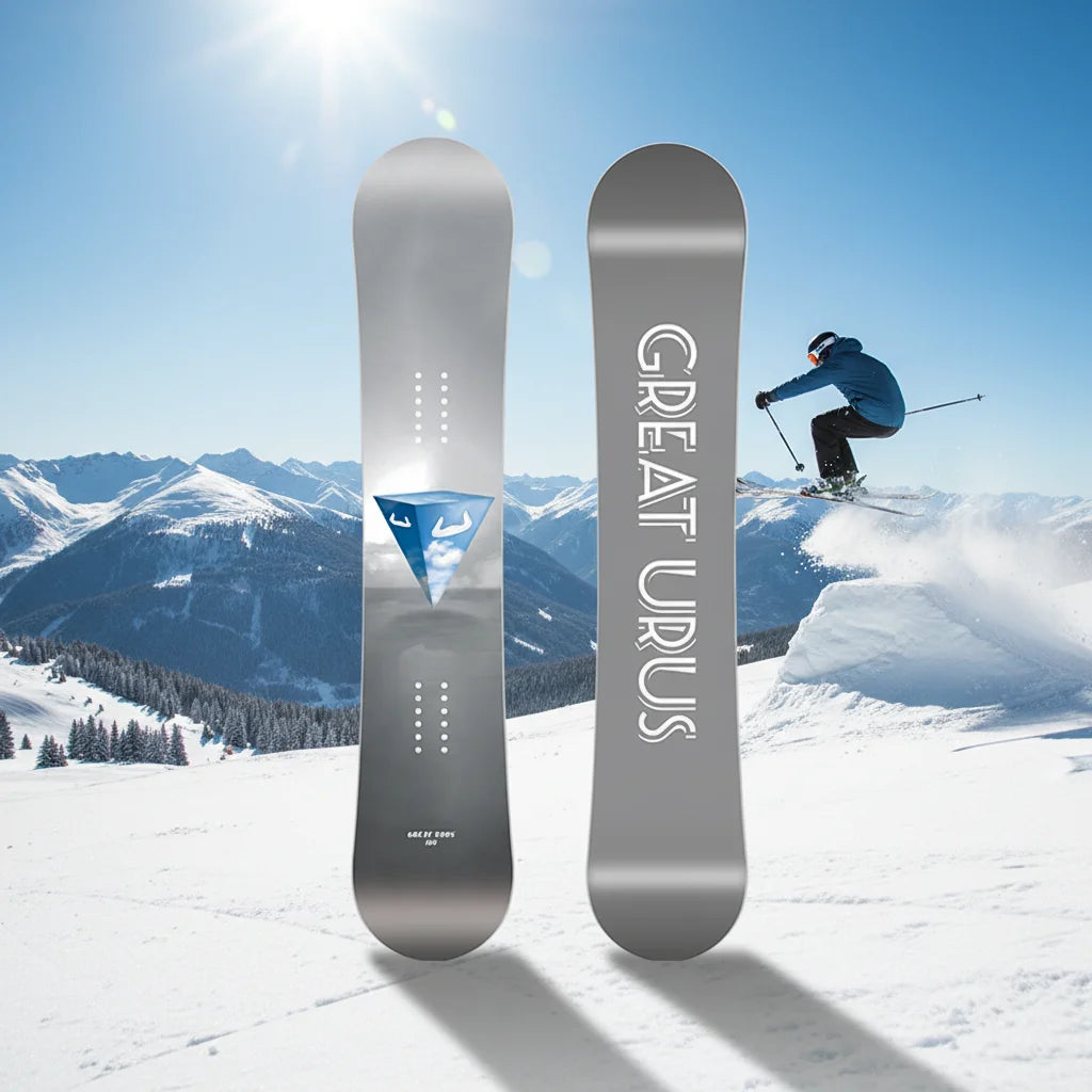 Adults Professional Innovative Asymmetrical Hem Design Cross Country Top Quality Ski 3D Printed Carbon Fiber Poplar Wood All Mountain Skateboard Winter Sports Supplies