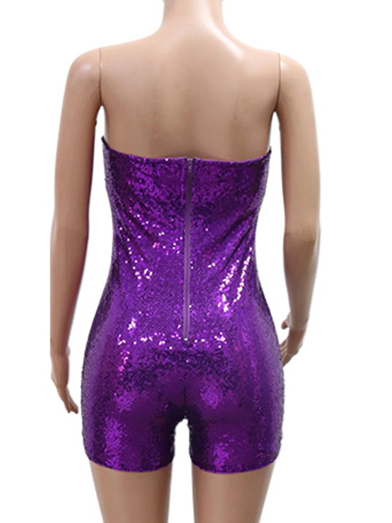 NEW Arrivals S-2XL 3 Colors Sexy Backless Sequin Bodysuit Jumpsuit Women Summer Evening Beach Party Shorts Night Club Party Romper Bodycon Ladies Girls Sexy Fashion Clothing Supplies