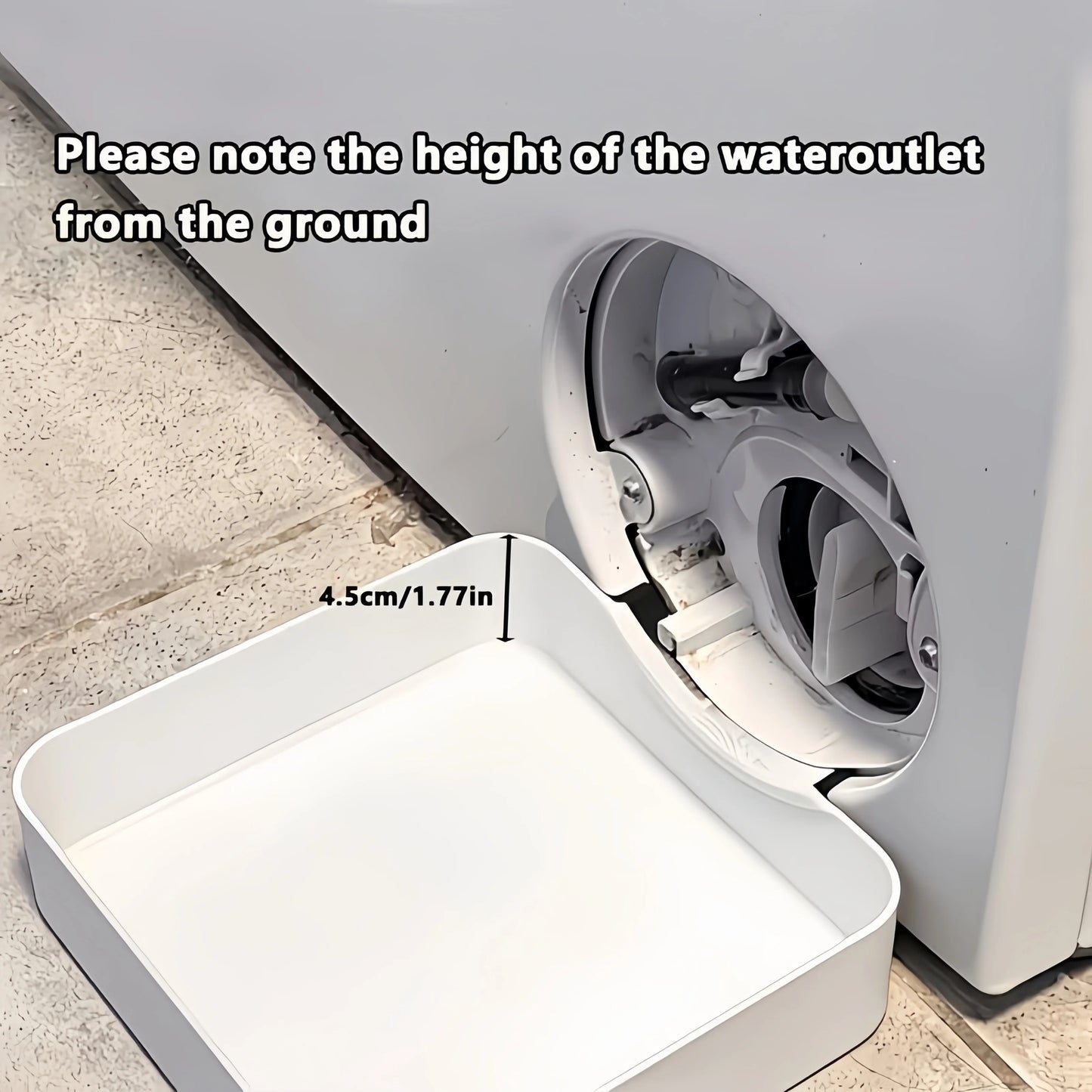 Washing Machine Drain Water Collection Tray, No Overflow, Lint Filter and Foreign Object Collection Drip Tray, Clean Laundry Room Water Collection Box