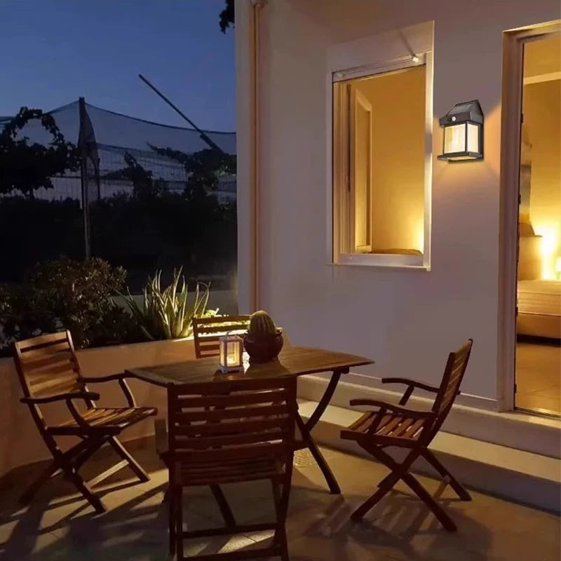 4 PCS Set LED Solar Tungsten  Light Outdoor IP65 Waterproof Lamp Motion Sensor Wall Lamp Garden Porch Path Courtyard Decoration Lighting