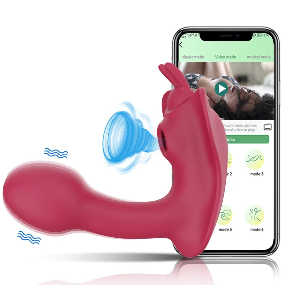 NEW Arrivals Wearable Sucking Panty Vibrator Butterfly Vibrators Dildo Adult Sex Toys For Women APP Vibrating Egg Vaginal Clitoris Stimulator