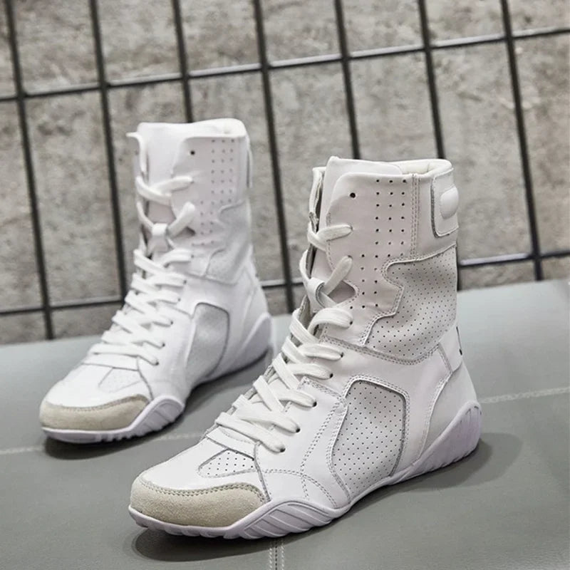 Women Genuine Leather White High Top Sneakers Spring Summer Women Casual Shoes Fashion Breathable Solid Color Flat With Shoes