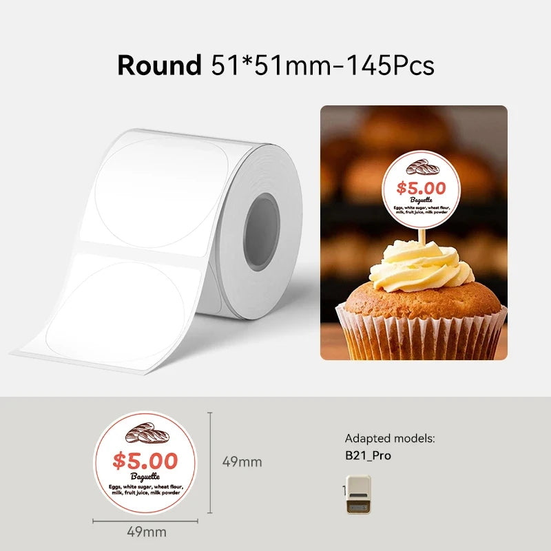 NEW Arrivals  Red & Black Dual Color Thermal Label Paper for B21 Pro Printer 300dpi Photo Paper With Adhesive Backing