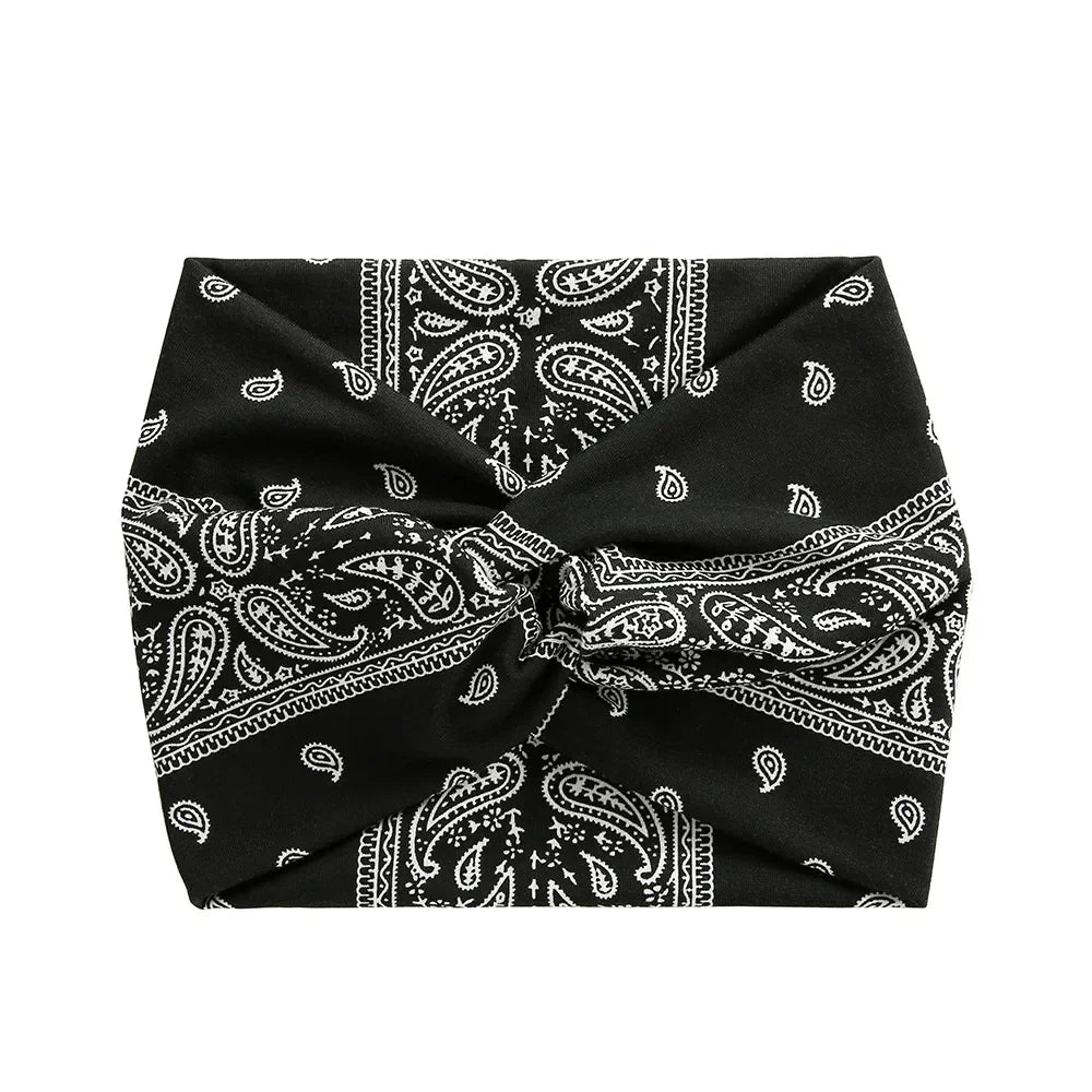NEW Arrivals 44 Colors/Patterns Sports Elastic Wide-Brimmed Headband Unisex Solid Color Knotted Soft Anti-Slip Warm Turban Bandana Elastic Hairband Ladies Girls Fashion Apparel Accessories Clothing Supplies