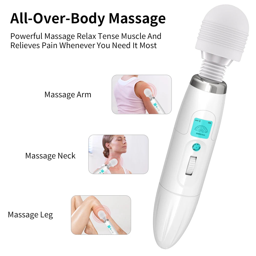 NEW!!!! HOT SALE!!!! Wireless Vibrator USB Rechargeable Massager Sex Toys for Woman Masturbator Silicone  Erotic AV Magic Wand Clitoris Stimulator Women Masturbation Supplies Adults 18+ Sex Toys Products