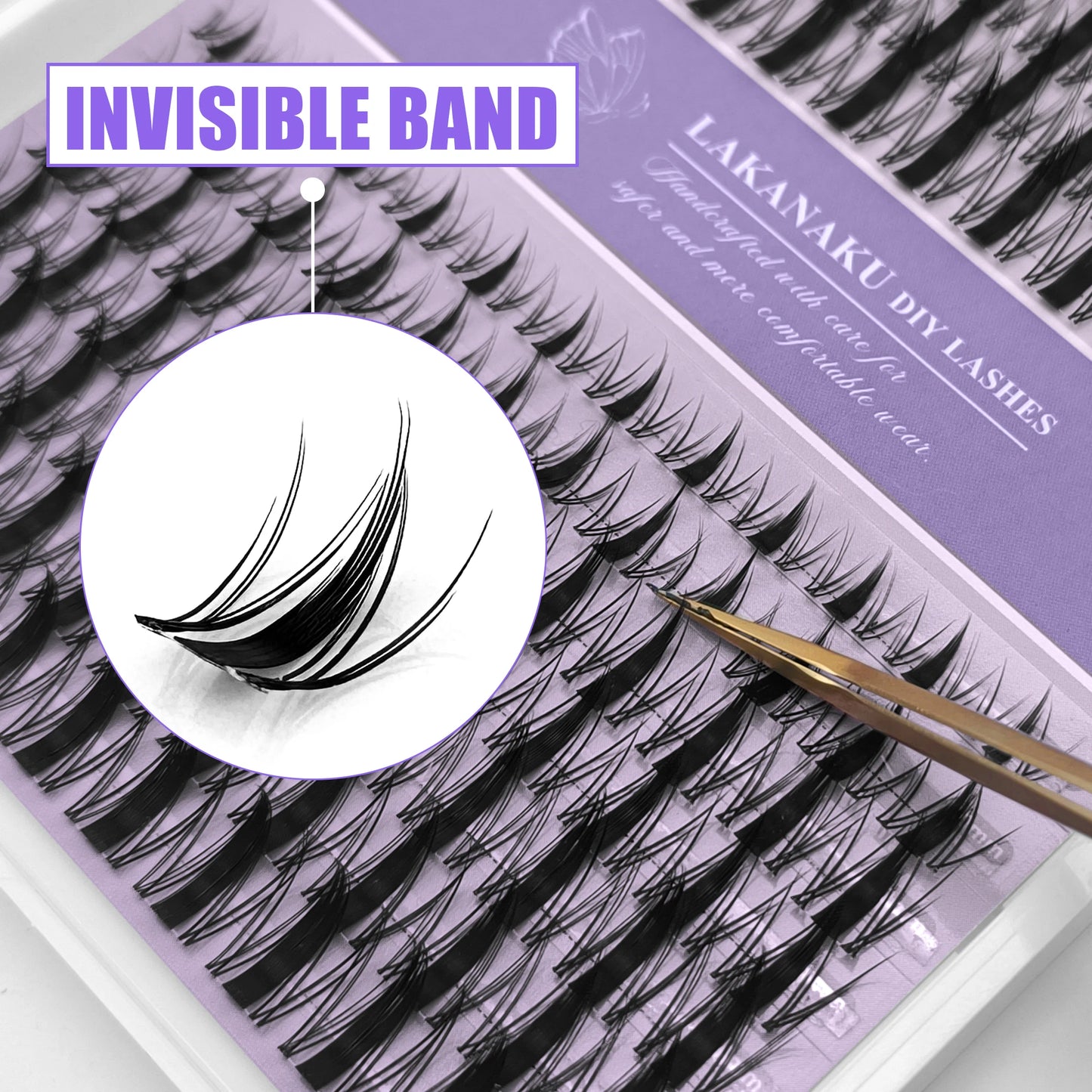 NEW  168 Fans Dry Cluster Lashes Cat Eye Lashes Invisible Band Premium Mink Manga Lash Clusters Women Cosmetic Accessories