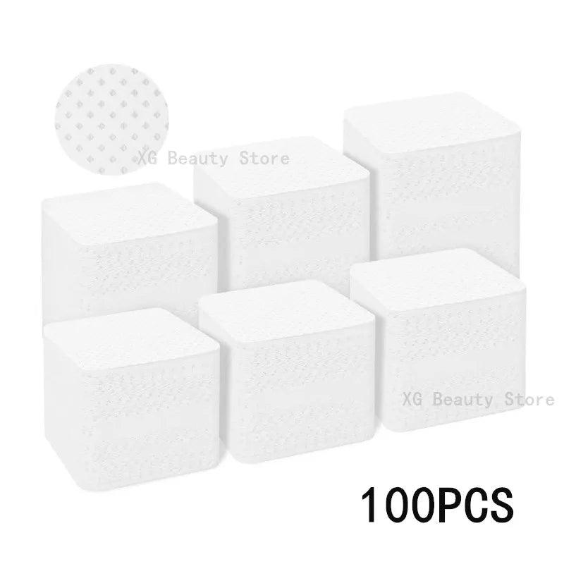 1000 PCS Set White/Pink Color  Lint-Free Nail Wipes Gel Cleansing Tissues Aluminum-Free Nail Polish Remover Pads for Nail Beauty Cleaning Care Tool