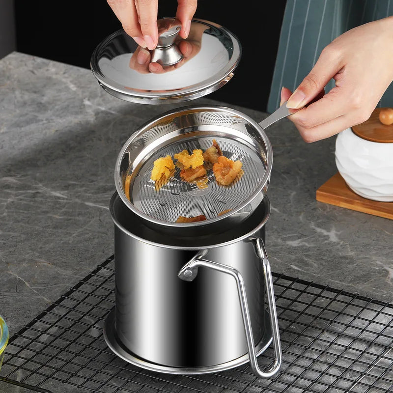 NEW Arrivals Mini Fryer Stainless Steel Deep Frying Pot Tempura French Fries Fryer Strainer Chicken Fried Pan Kitchen Cooking Tool Oil Filter Kitchen Accessories Home Supplies
