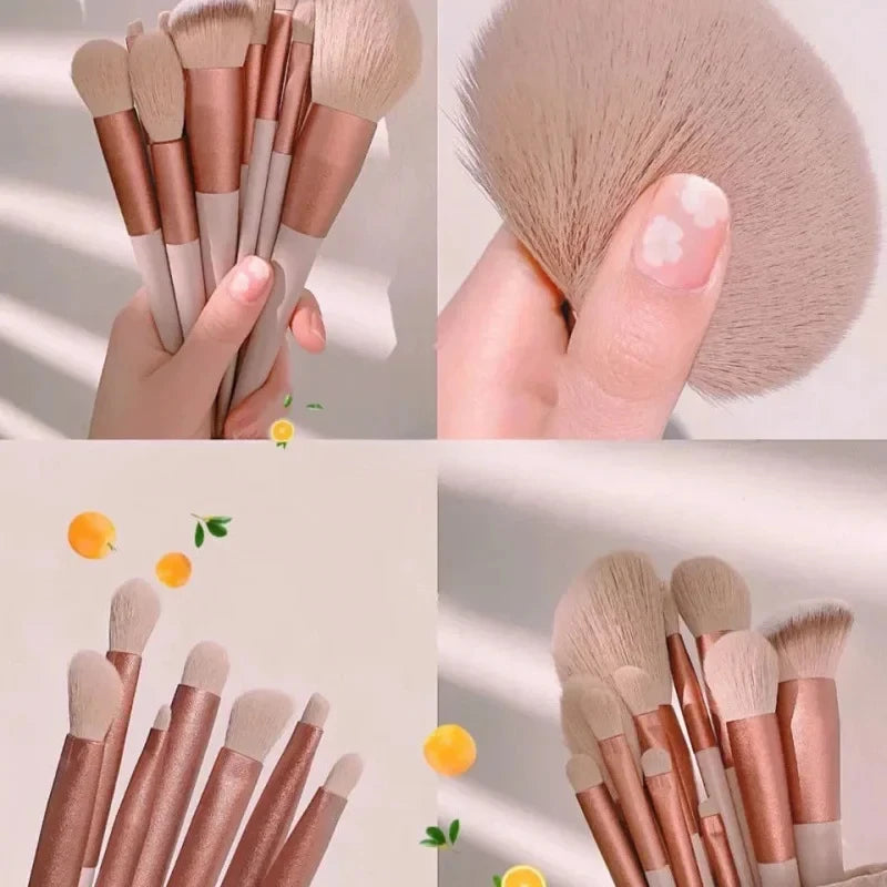 Professional Make-Up Brushes 13 PCS Set 4 Colors Eye Shadow Foundation Women Cosmetic Powder Blush Blending Beauty Make Up Tool