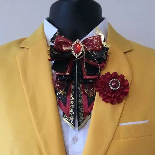 12 Types/Colors Men's Luxury Bow Tie High-End Wedding Bowtie Women's Lolita Brooch Anime Shirt Dress Accessories Handmade Jewelry Collar Flowers Men's Women's Apparel Accessories
