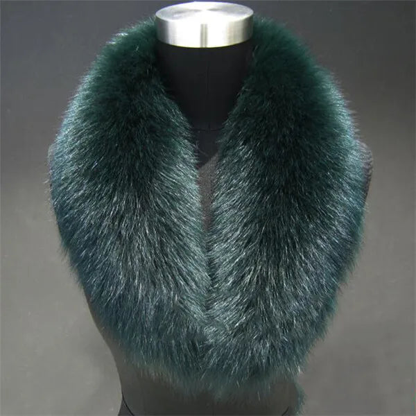 NEW Arrivals Luxury Real Natural Color Raccoon Fox Real Fur Collar Scarf Genuine Big Size Scarves Warp Shawl Neck Warmer Stole Muffler with Clip Loops Ladies Luxury Fashion Apparel Accessories Clothing Supplies