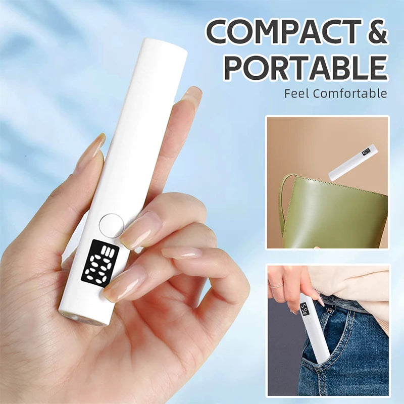 NEW Arrivals Portable Handheld Mini Nail Lamp For Gel Polish Quick Dry Flashlight Pen USB Rechargeable Nail Dryer Machine UV LED Nail Care Accessories Manicure Pedicure Tools