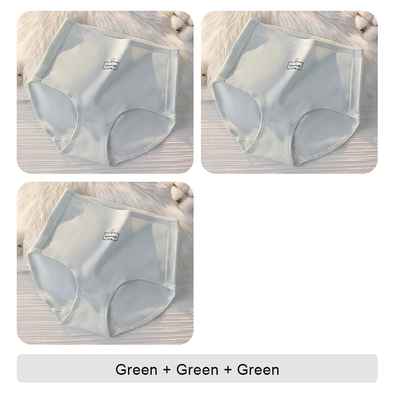 NEW Arrivals 3PCS Set Triangular Panties High Waist Sexy Underwear Briefs Underwear Woman Cotton Lingerie Buttocks Lifter Tummy Control Women Female Seamless Briefs