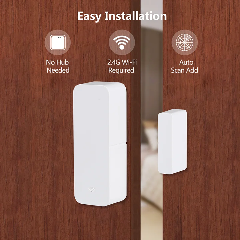 Smart WiFi Door Sensor Door Open/Closed Detector Home Alarm Security Protection Smart Life Control Via Alexa Google Home