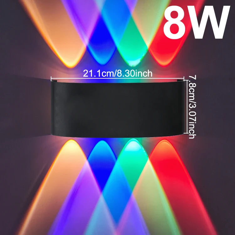 NEW Modern Home 85-265V Up and Down Lighting LED Wall Lamp for Indoor Living Room Dining Room Corridor and Hallway Outdoor RGB Wall Light Lamps Home Lighting Accessories
