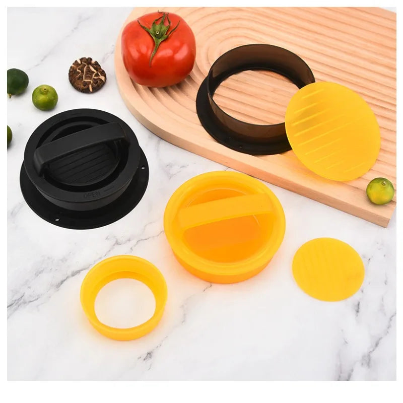 NEW Set Food-Grade Round Hamburger Burger Meat Tenderizing Press Beef Grill Burger Helper Press Cutlets Patty Maker Mold Patty 100 Papers Kitchen Tools Set