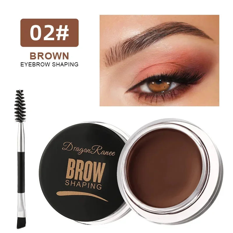 NEW Black Color Matte Wild Eyebrow Cream 3D Natural Tint Eyebrow Enhancers Gel Wax Waterproof Lasting Eye Make-Up Tools Women Ladies Cosmetic Accessories