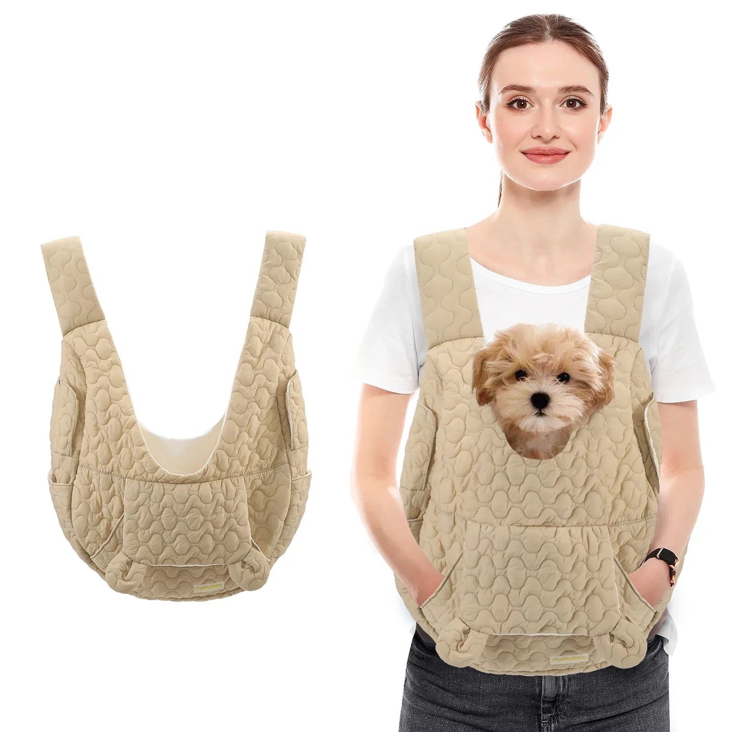 Dog Chest Bag Winter Pet Bag Extra Large Capacity Pet Bag Pure Cotton Airtight Waterproof Bag Dog Car Seat  Dog Backpack