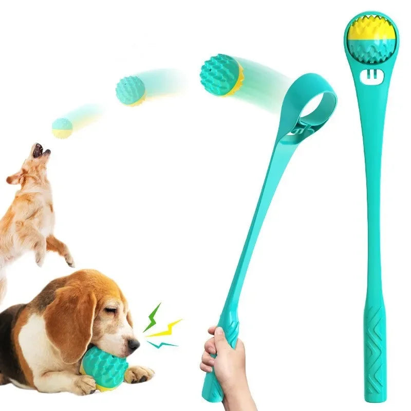 Pet Tossing Cue and Dog Training Toy Ball Tossing Ball Launcher Dog Outdoor Funny Training The Dog Molar Toy Ball