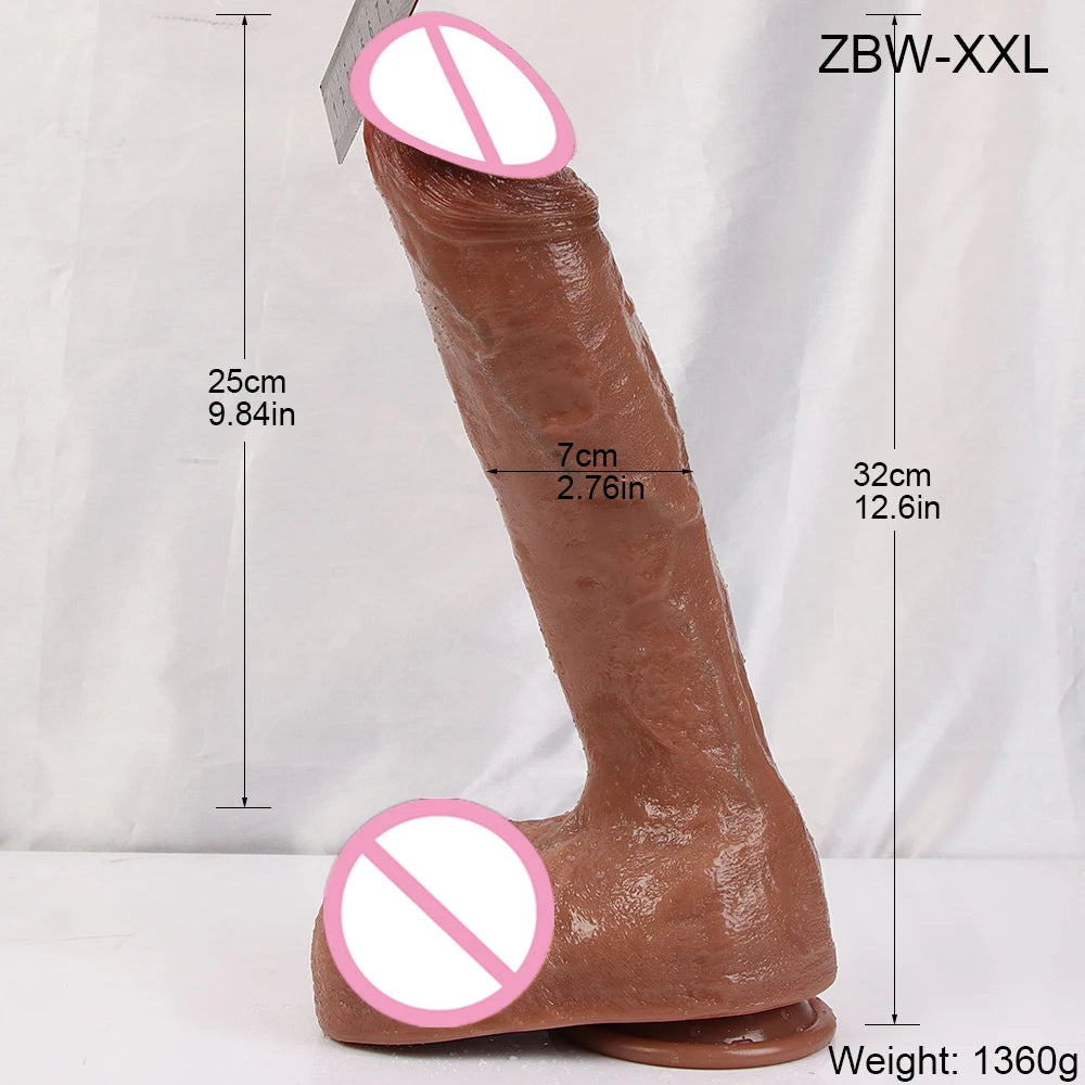 7CM THICK  Diam Big Dildo Realistic Silicone Penis Soft Huge Dick Strap On Suction Cup Anal Sex Toys For Women Masturbation Adult Cock