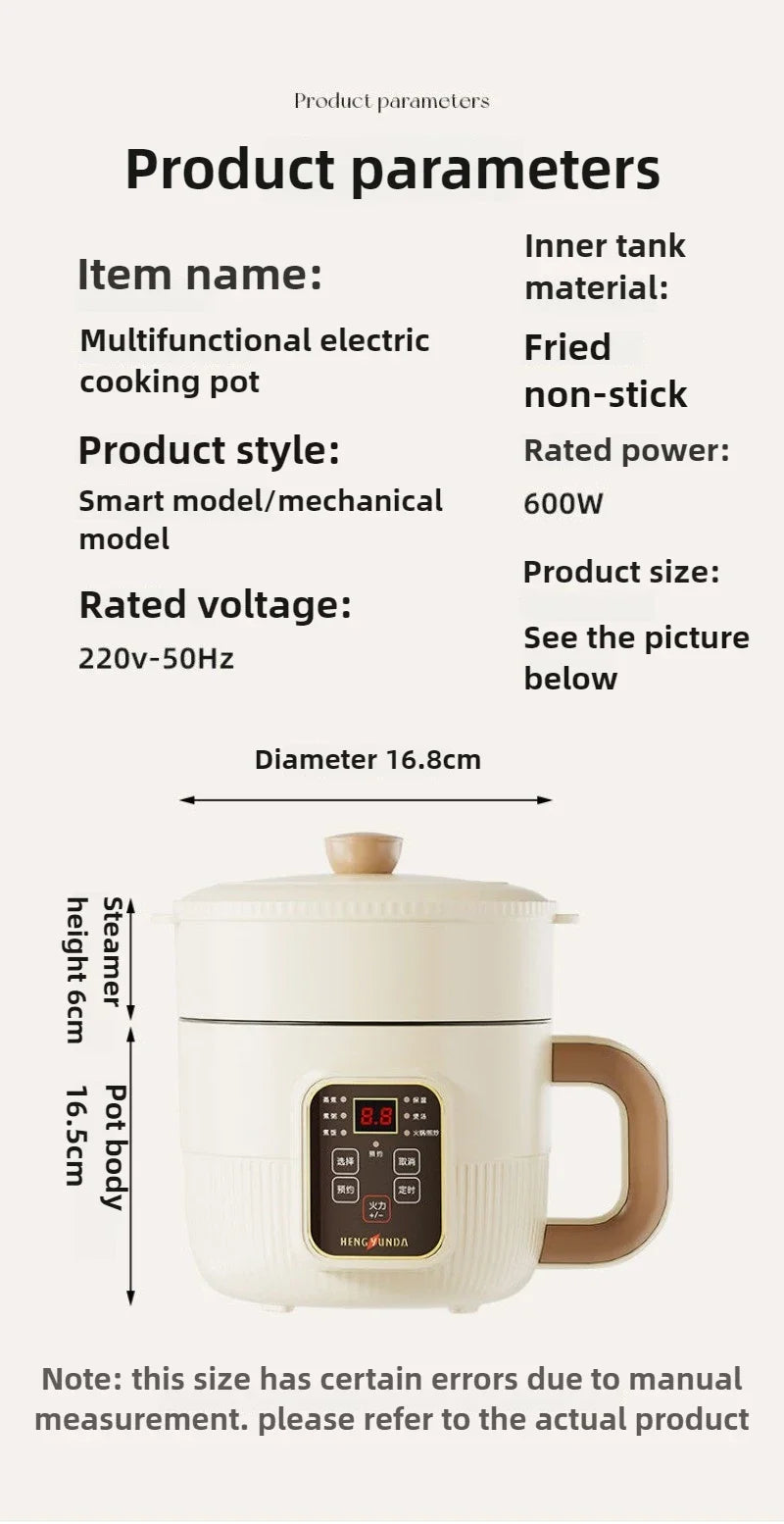 Multi Electric Cooking With Steamer Pot 00W Household Appliances Smart Cooking Rice Pressure Cooker Steam Up and Down Easy To Clean Household Appliances Cooking Tools