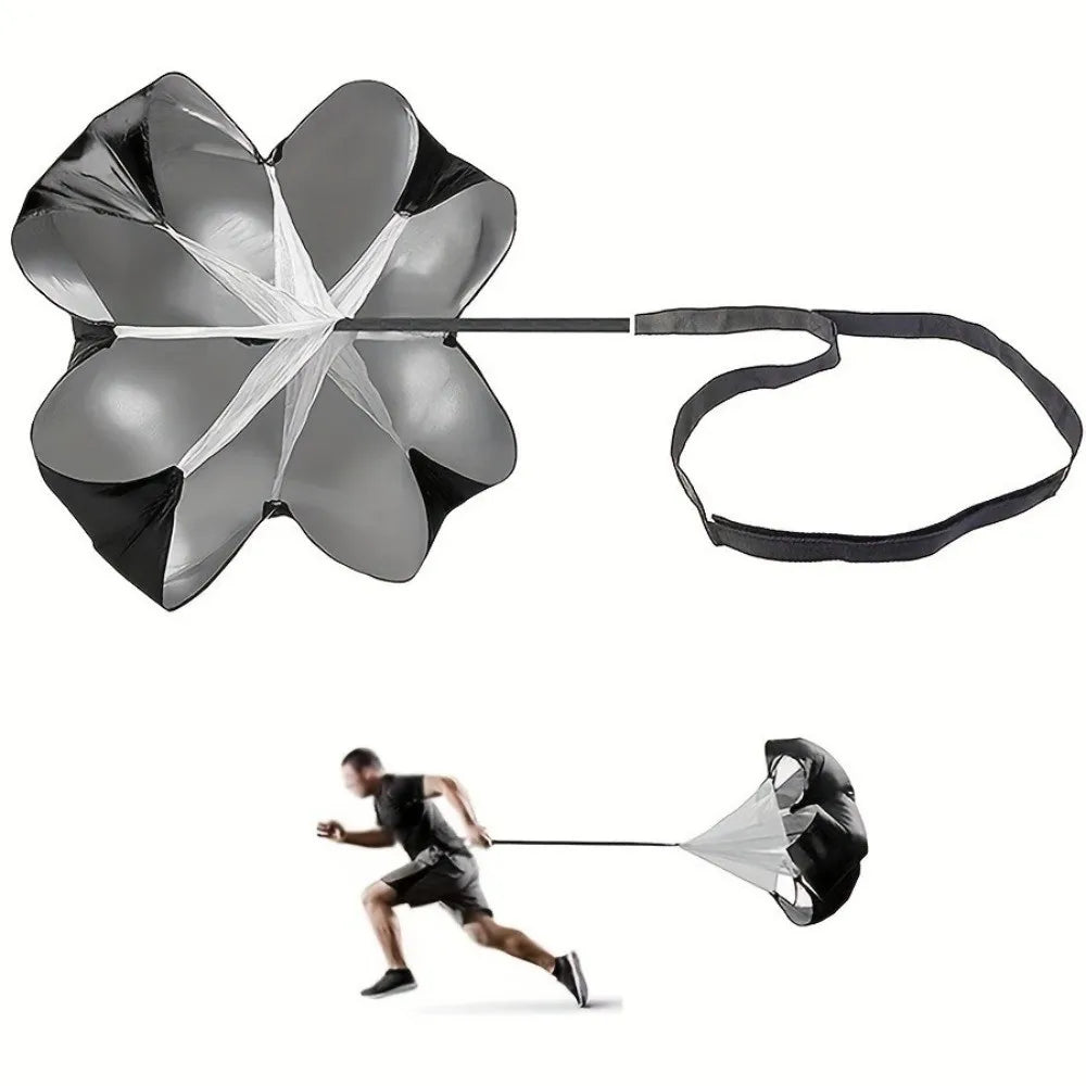 4 Colors Outdoor Running With Carry Bag Wind Resistance Parachute Strength Training Force Speed Training Parachute Drag Parachute Running Training Women Men Sports Supplies