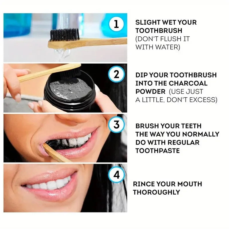 5-10 PCS Set 5D Bamboo Charcoal Tooth Whitening Powder - Natural Whitening and Deep Cleaning for Men and Women, Fresh Breath Daily Toothpaste Oral Hygiene Accessories Dental Care Supplies