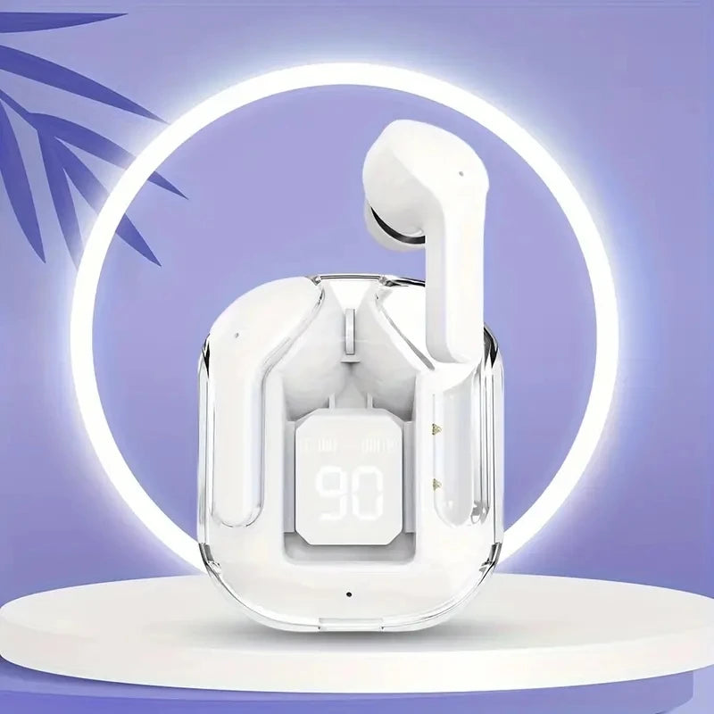 NEW Arrivals Original T2 Wireless Bluetooth Black Earphone Transparent HI-FI 2 Drivers Headphones LED Power Digital Display Stereo Sound Earphones for Xiaomi