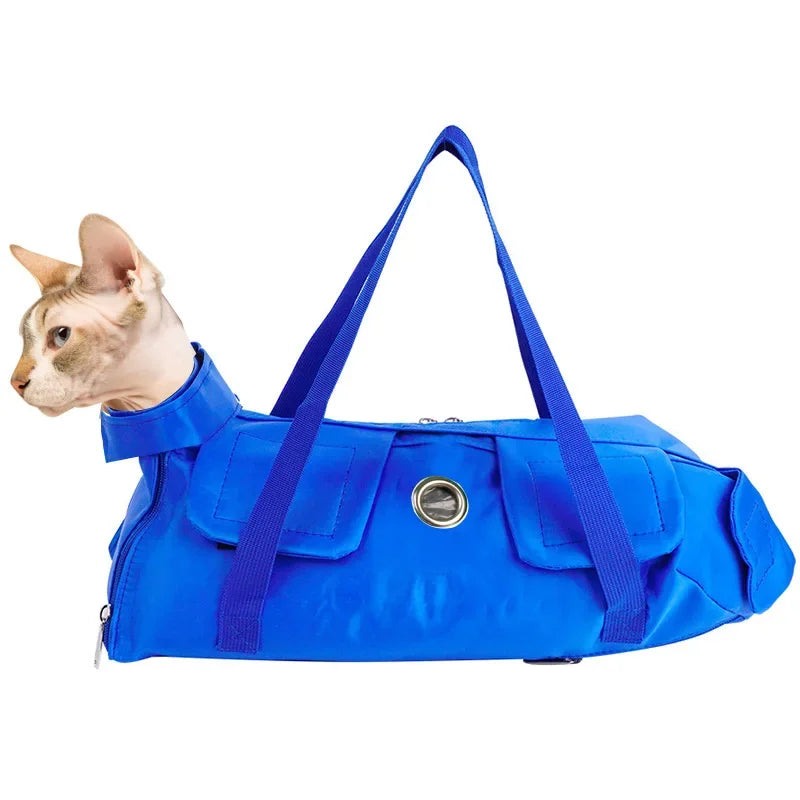 Dogs/Cats Pet Portable Travel Out Bag Hospital Soft Foldable Cat Backpack Cat Bag Scratching Special Fixed Cat Nail Injection Bag